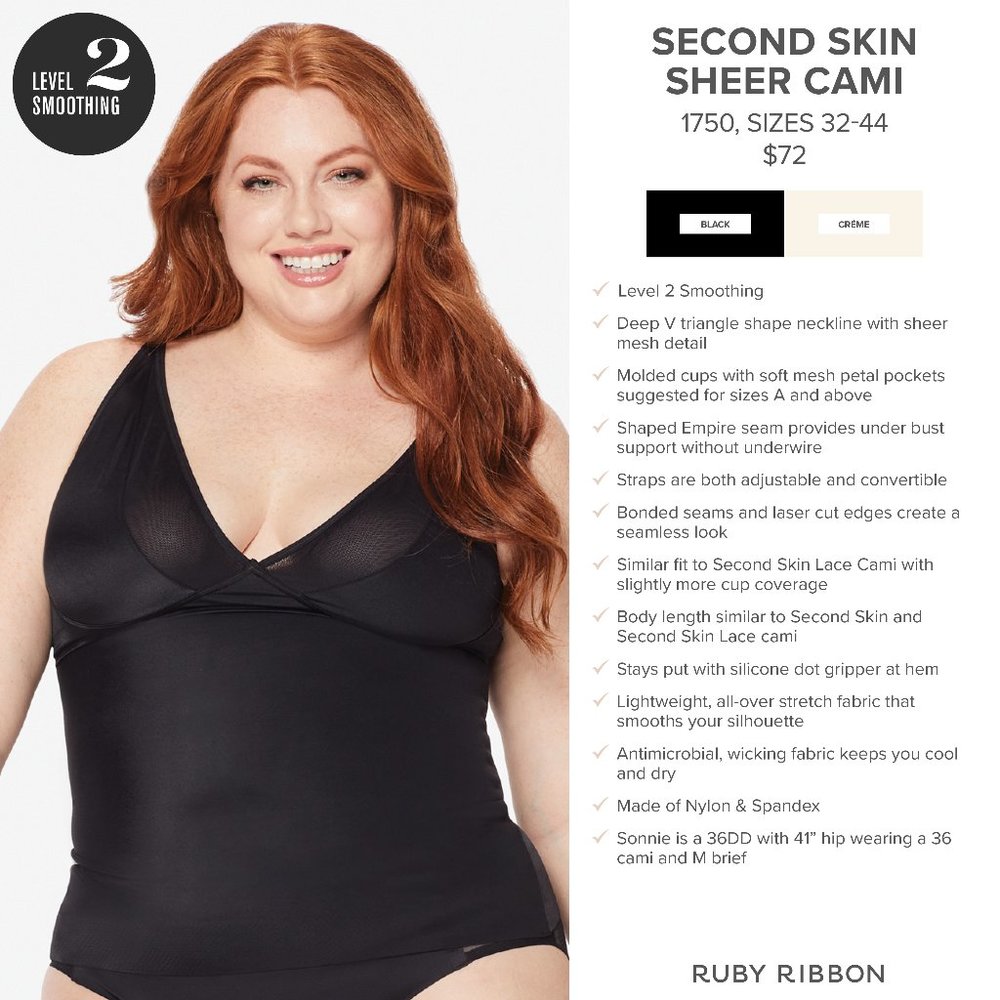 Second Skin Sheer Cami Black